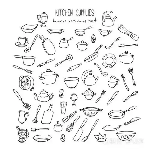 厨房用具矢量图插画-正版商用图片1piojl-摄图新视界
