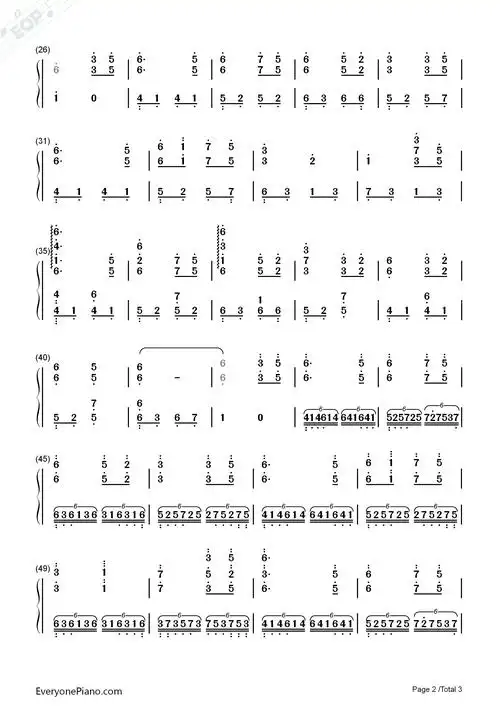 穿越时空的思念犬夜叉背景音乐双手简谱预览2