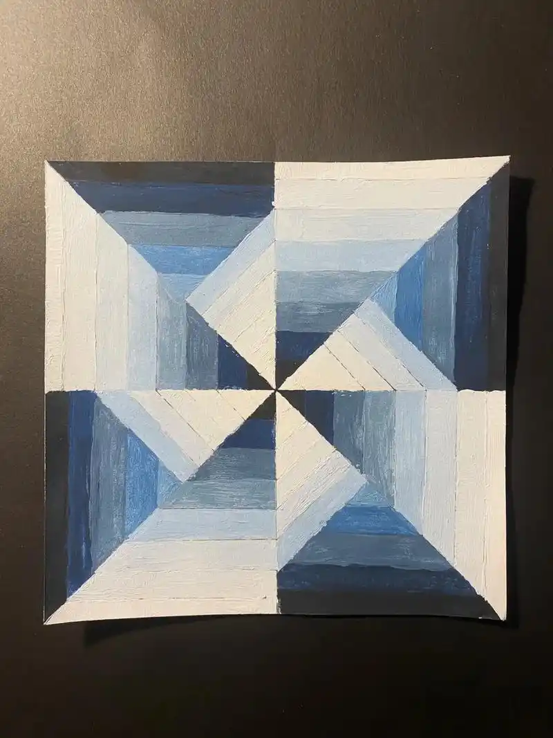 明度推移 #纯度推移 #色相推移 #色彩构成  临摹的作品 - 抖音