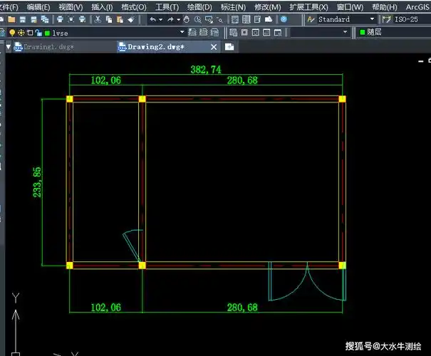 测绘cad丨cad绘制建筑平面图的步骤!_命令_偏移_虚线