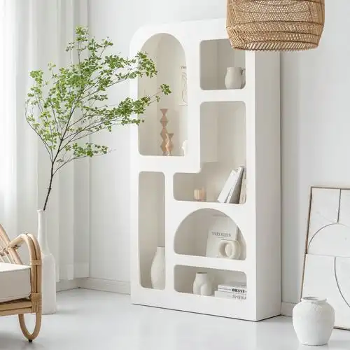 润家家居ins洞穴展示柜客厅艺术立式北欧欧风单个书柜