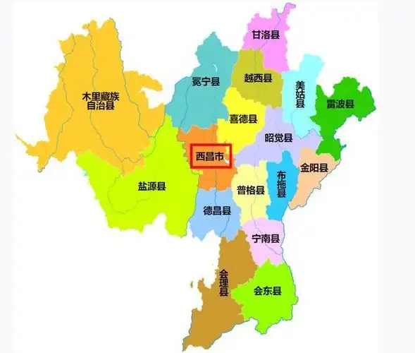 洞悉四川省凉山州首府西昌市:城区狭长,城镇化程度比东部更优化