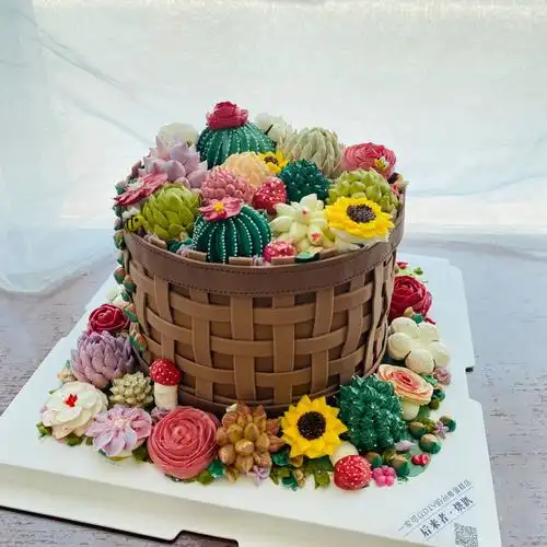 奶油霜花篮蛋糕