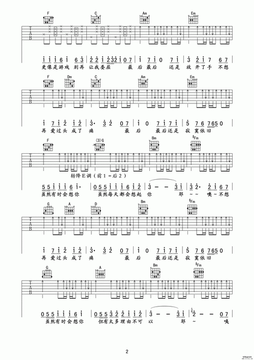 雨过之后吉他谱