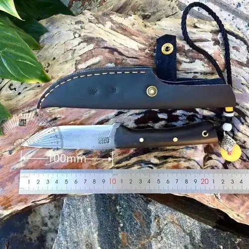 小刀直刀切牛肉户外小直刀水果刀随身切羊肉手把肉刀木柄小刀收藏小刀