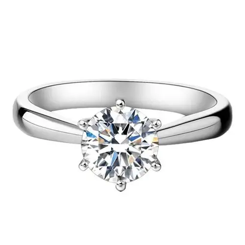 金六福尚美 六爪皇冠款半克拉钻戒chr00101