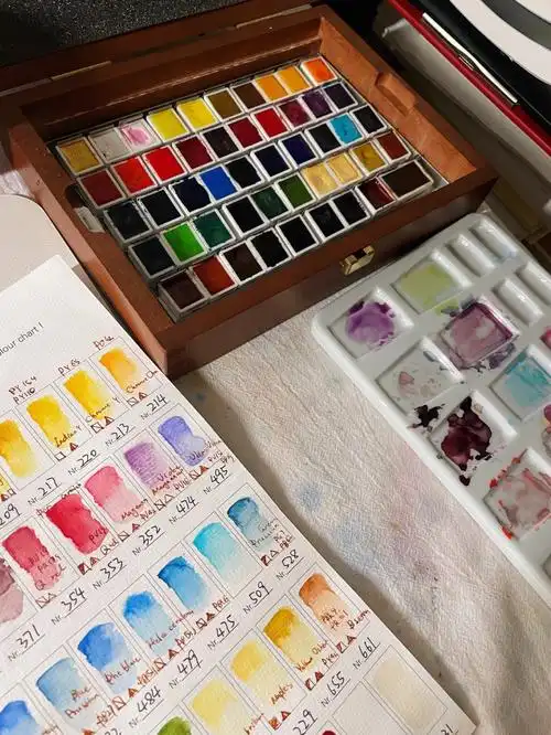 史明克大师级木盒48色水彩颜料