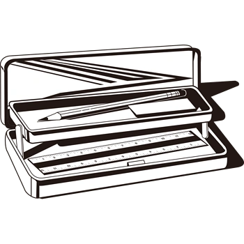 手绘文具盒图案