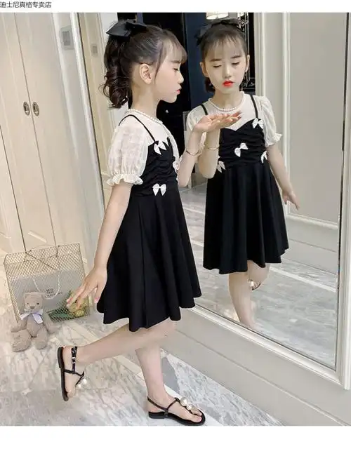女童连衣裙夏装2021新款儿童装小女孩夏季裙子洋气时尚超仙公主裙