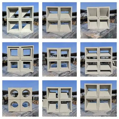 酒店建筑砌块水泥砌块砖墙砖房屋连锁生产单孔空心室内外幕墙透水