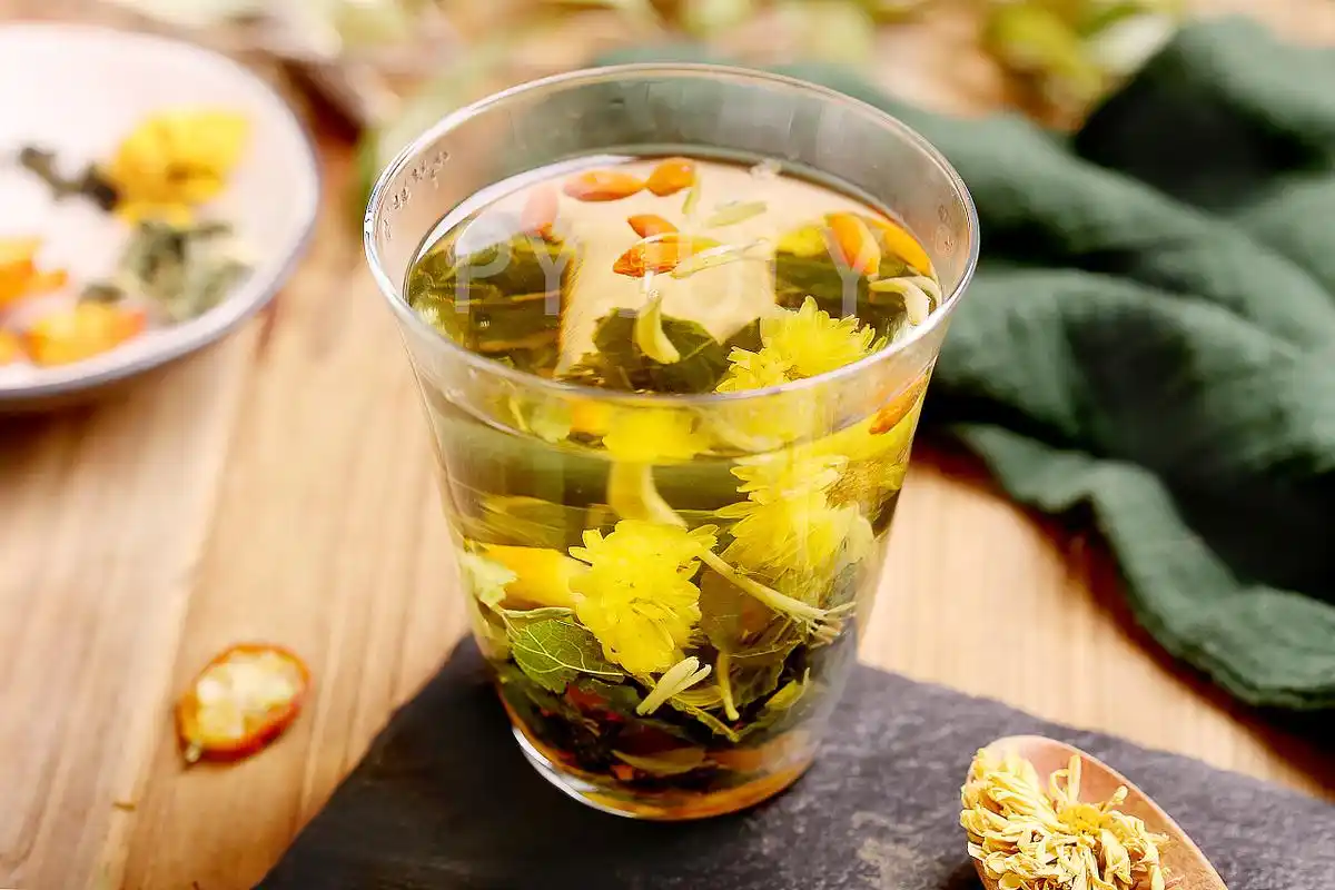 金银花菊花茶