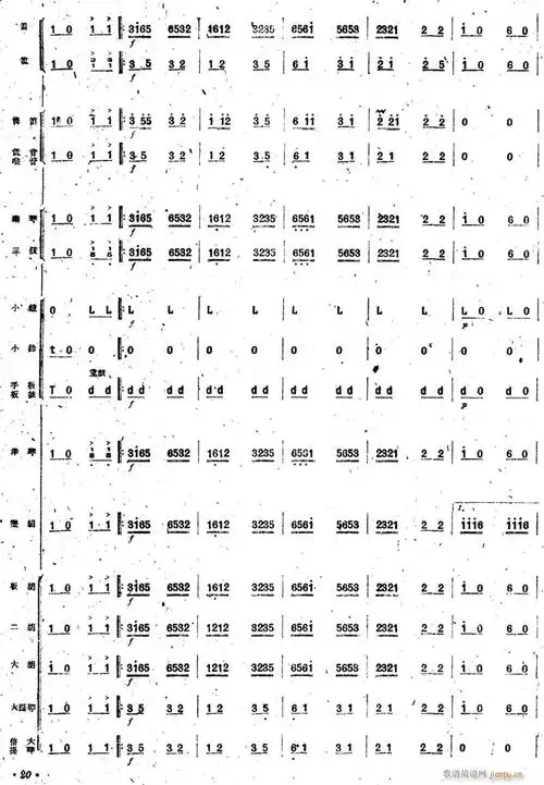 《新春乐》民乐合奏 20 歌谱简谱网