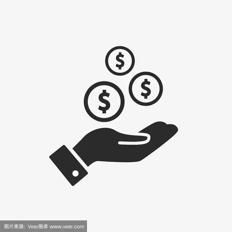 钱图标.孤立在白色的.向量