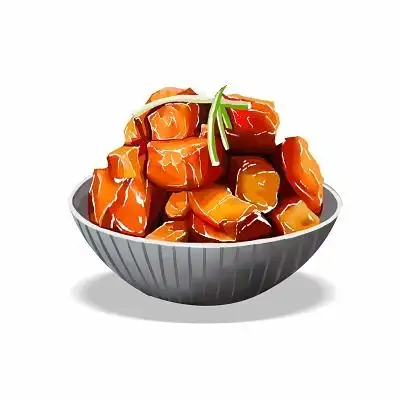 卡通美食面条火锅食物png素材手绘美食油炸春卷免扣插图乌镇炸排骨面