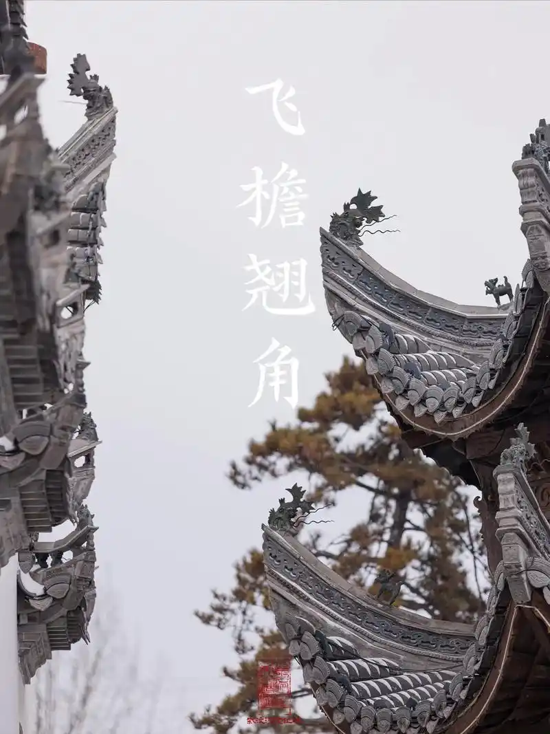 【古建筑之美——飞檐翘角】飞檐翘角,是中国特有的传统建筑结构 - 抖