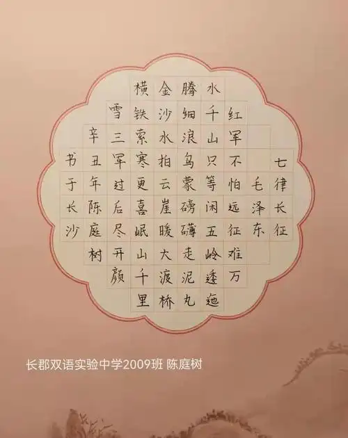 长郡双语实验中学爱国主义书法作品欣赏