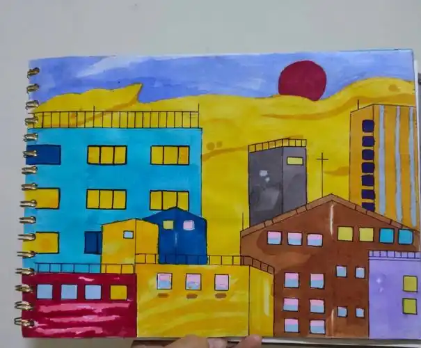 青春本就是马不停蹄地相遇和错过#晚霞  #落日晚霞  #马克笔