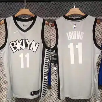 活莉篮网队哈登13号城市版球衣服11号杜兰特75周年定制7人灰色球衣xs