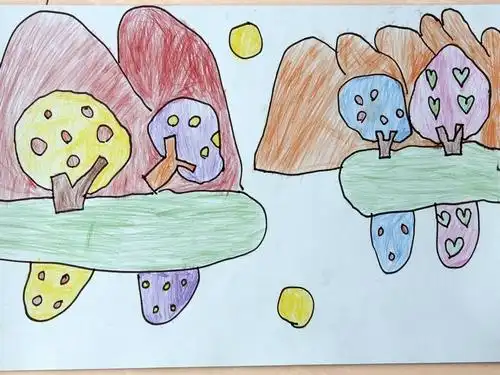 倒影/少儿绘画作品/儿童画/网络美术馆_中国少儿美术教育网