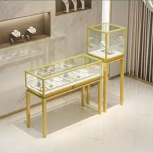 珠宝展示柜手饰品首饰眼镜手表产品陈列架玻璃展柜高档柜台黄金银