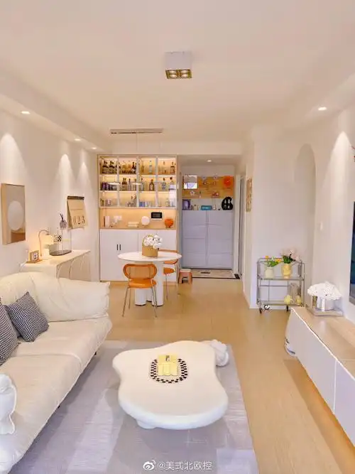68平三室一厅的奶油小居#小户型装修