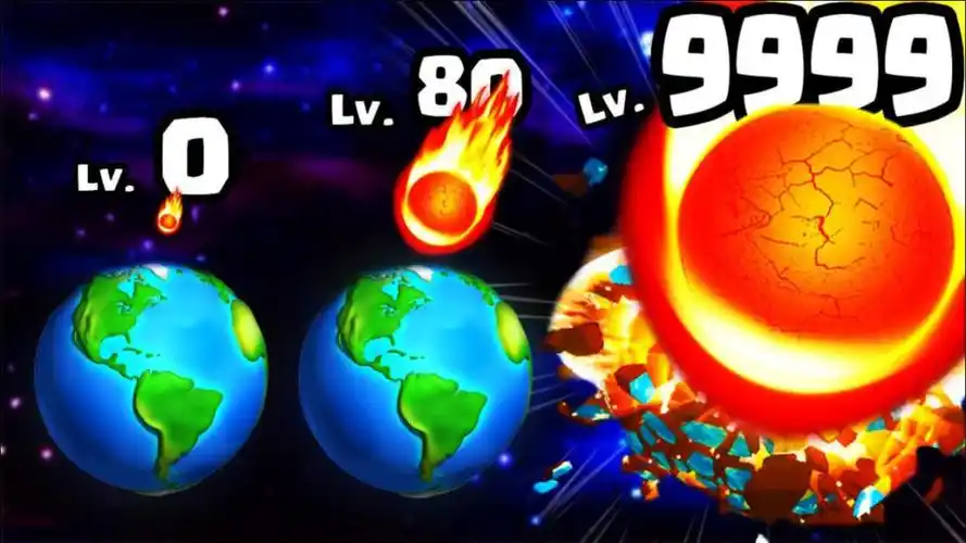 毁灭地球模拟器:十个百个陨石降落地球!瞬间地球70亿人灰飞烟灭