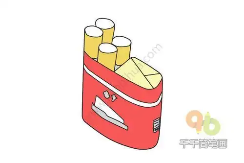 中华香烟的简笔画