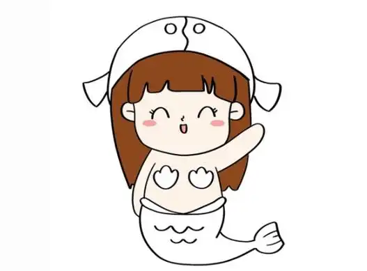 十二星座手绘少女双鱼座,小葩画12星座古风少女