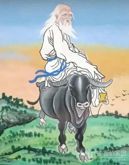 被是为太上老君,据说,他在函谷关创作完道德经后,骑青牛出关一路西去