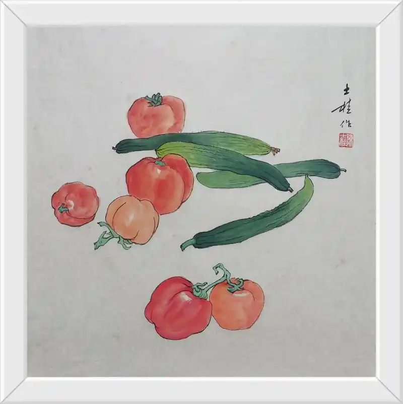 陈士桂画蔬果小品一组.#原创国画作品#艺术交流  #祝刷到的 - 抖音