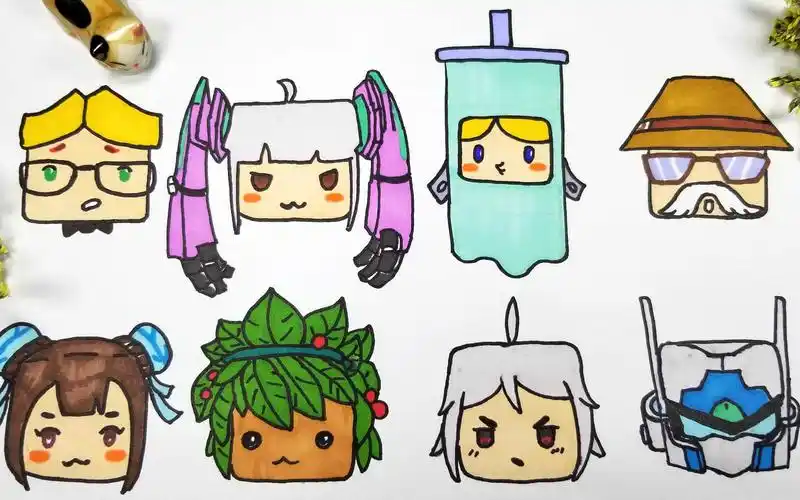 竟涂手画出迷你世界8个可爱的小角色,你发现其中的奥秘了么