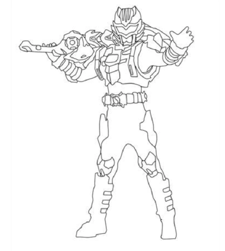 铠甲勇士简笔画(可直接打印涂色)