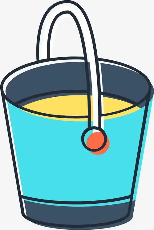 透视扁平矢量油漆桶