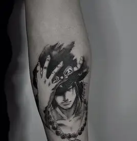 火拳艾斯精品纹身,守护弟弟的火神温馨来袭