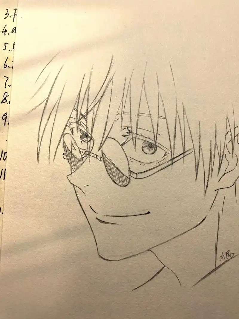 简笔画 #五条悟 #咒术回战 来了 - 抖音