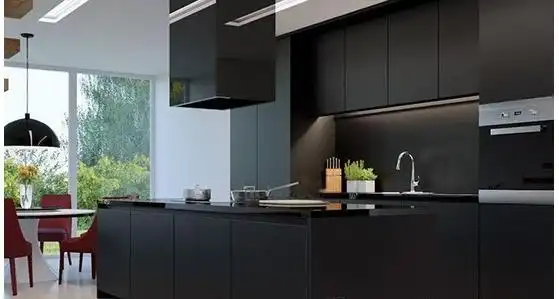 黑色橱柜巧妙设计 带来暗黑系视觉体验