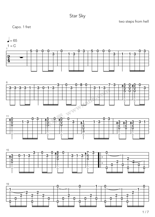 吉他谱starsky
