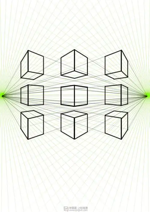 rh-15-236 法师平a带暴击 临摹两点透视正方体—美术基础两点透视的