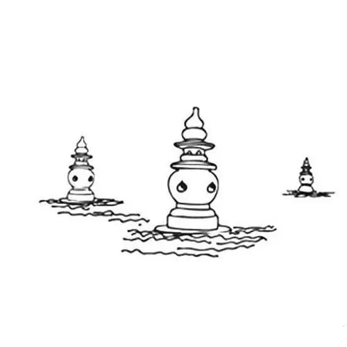 三潭印月简笔画怎么画?
