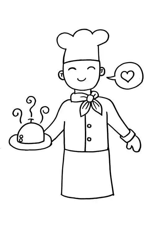 一看就会得简笔画教程‖厨师