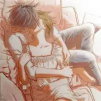 唯美卡通情侣亲吻头像