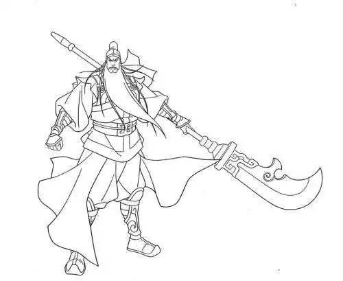 关羽简笔画可爱关羽的简笔画图片三国演义关羽简笔三国演义人物简