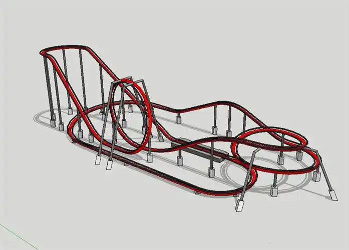 过山车儿童游乐设施素材su模型[原创]