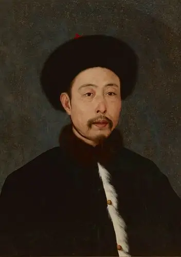 (4/11) 郎世宁    乾隆皇帝半身冬装像  1756-1757年    62.6 × 51cm