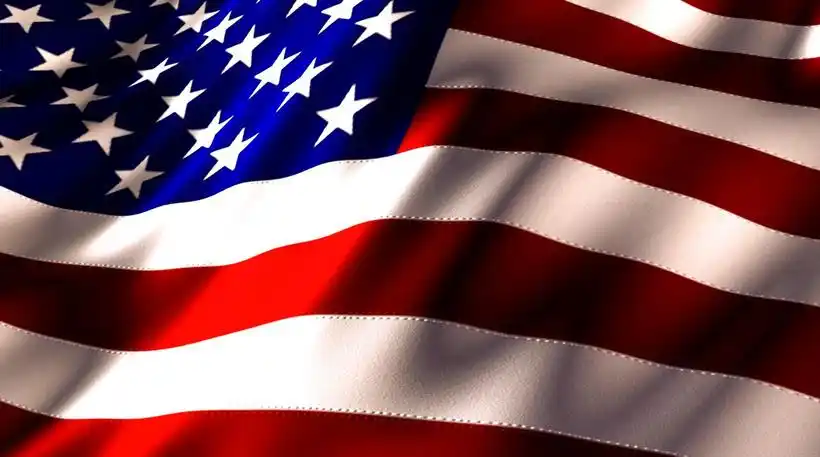 飘摇的美国国旗背景漂荡