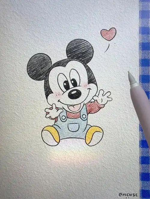 是小米奇可爱简笔画教程