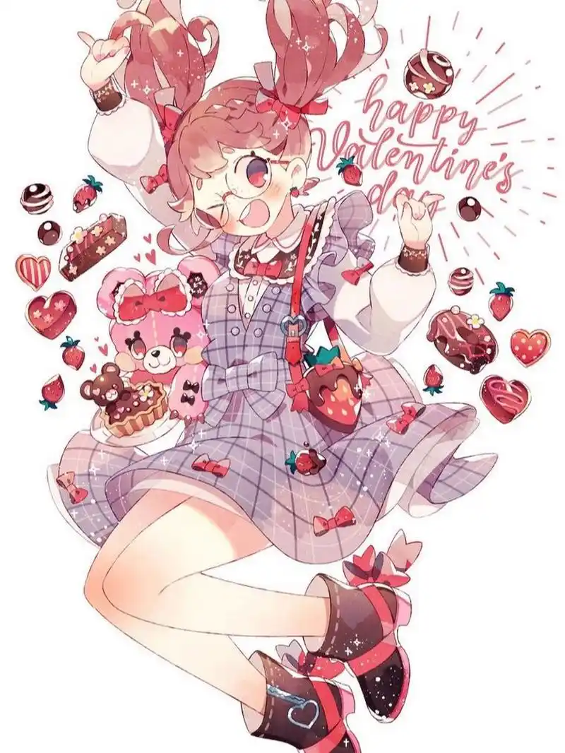 动漫人物素材分享 裙装元气美少女 人物插画师 上倉エク 676767