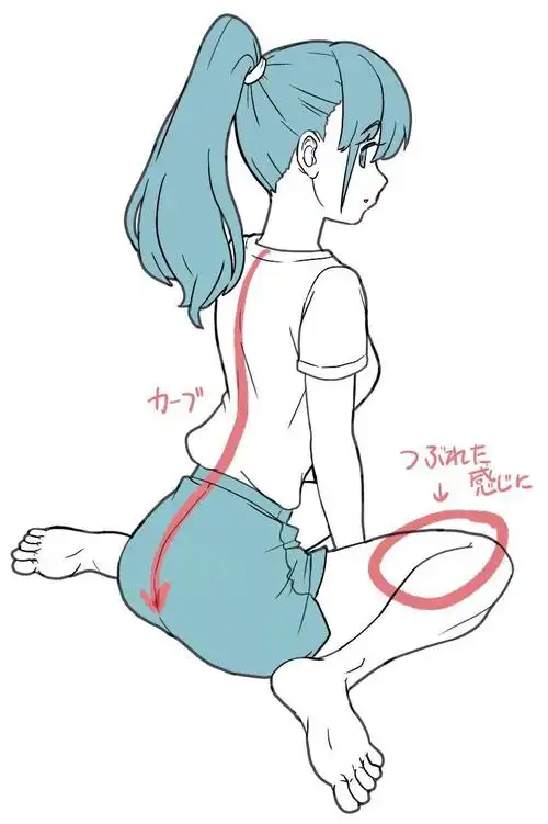 动漫人物坐姿怎么画好看?教你各种坐姿的画法诀窍! - 知乎