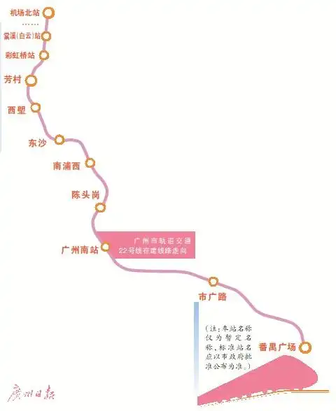 22号线正研究在广州火车站设站