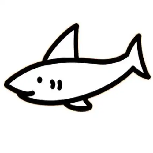 幼儿学画简笔画鲨鱼的画法,海洋动物简笔画,关于鲨鱼简笔画图片,如可